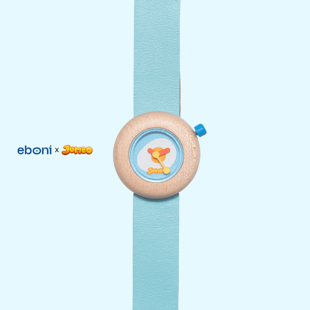 Jam Tangan Kayu Eboni X Jumbo - Telor