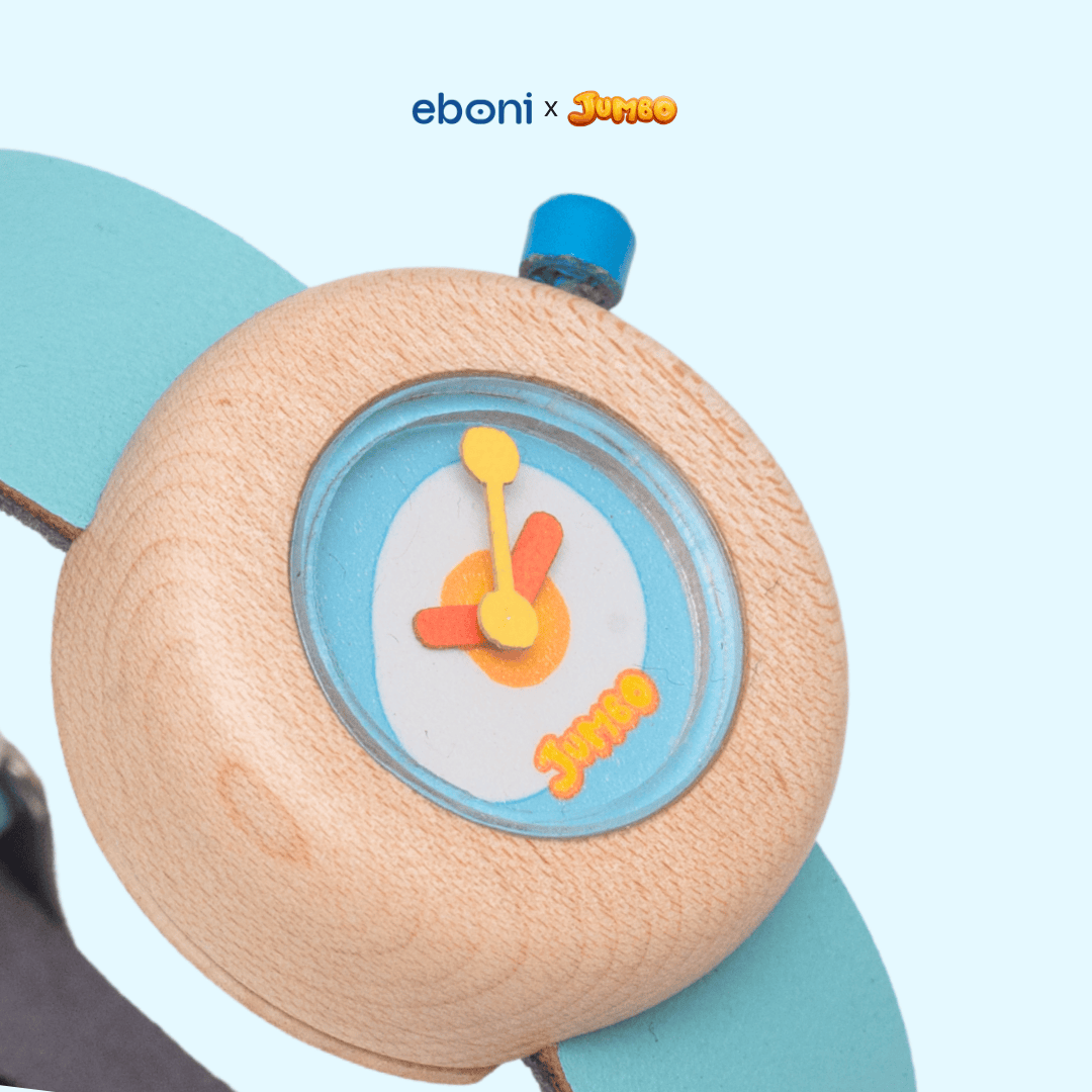 Jam Tangan Kayu Eboni X Jumbo - Telor