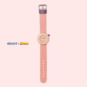 Jam Tangan Kayu Eboni X Jumbo - Bunga