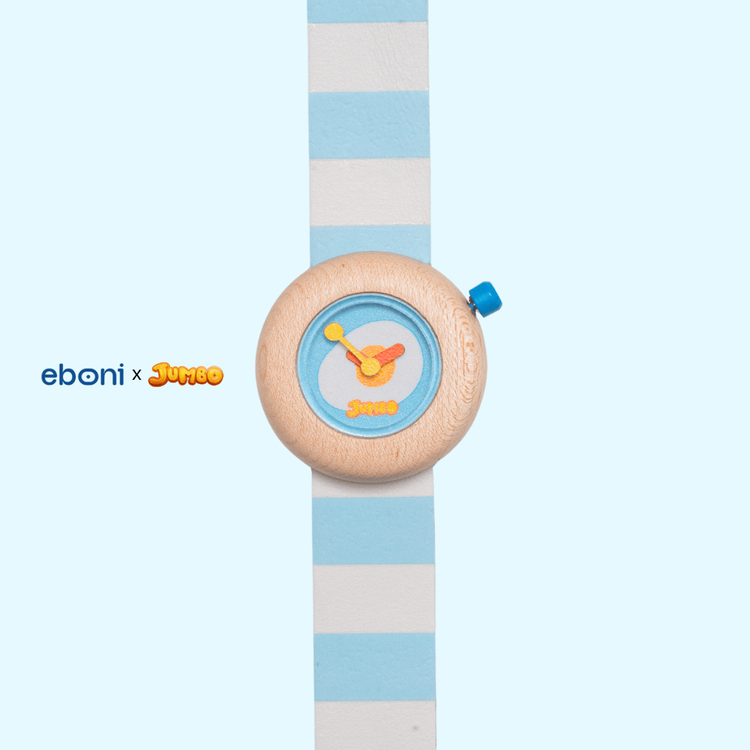Jam Tangan Kayu Eboni X Jumbo - Telor