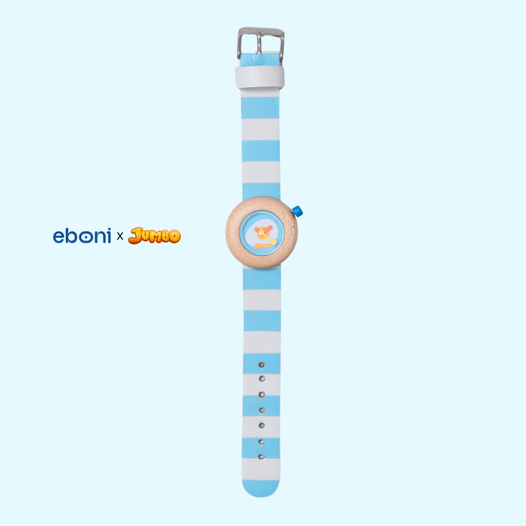Jam Tangan Kayu Eboni X Jumbo - Telor