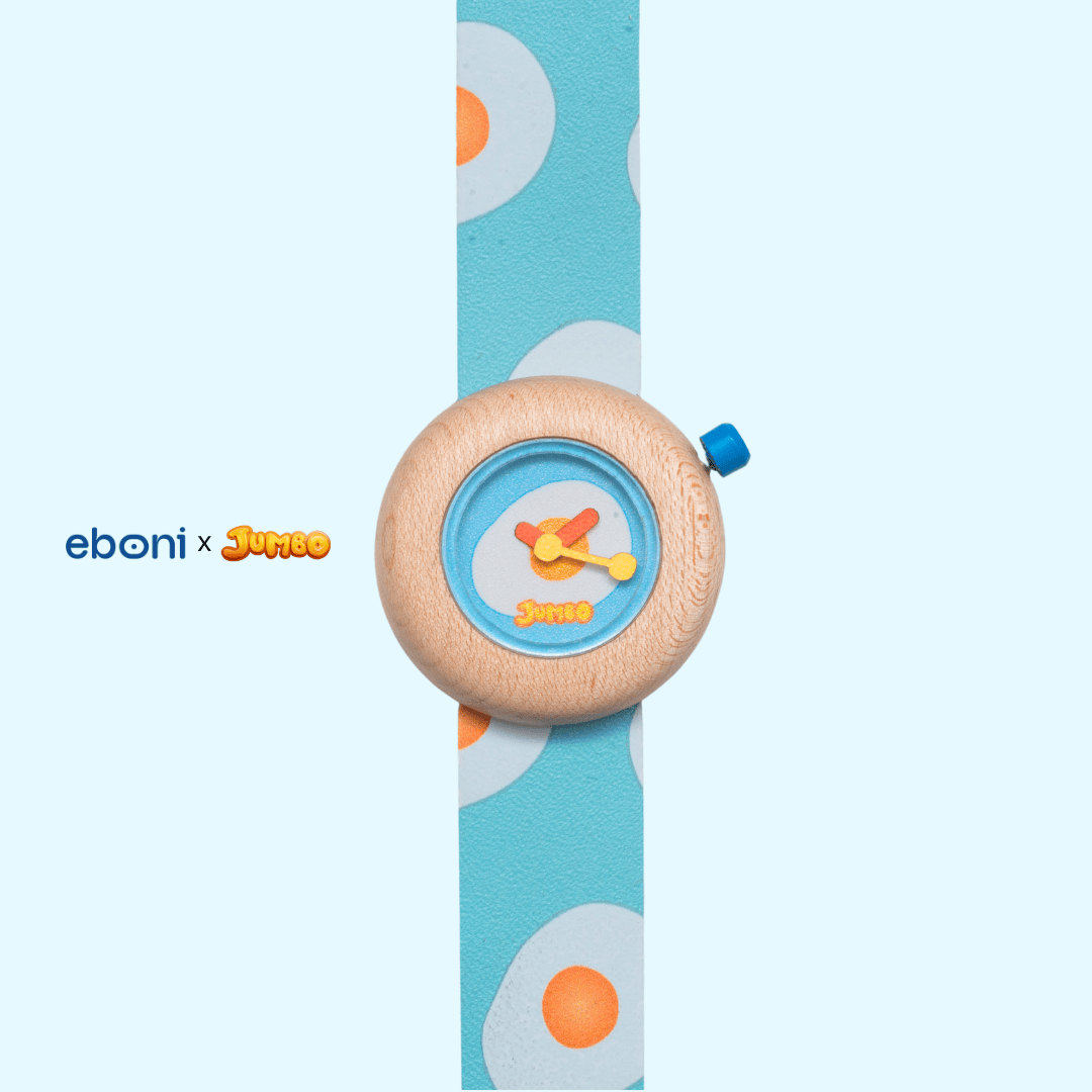 Jam Tangan Kayu Eboni X Jumbo - Telor