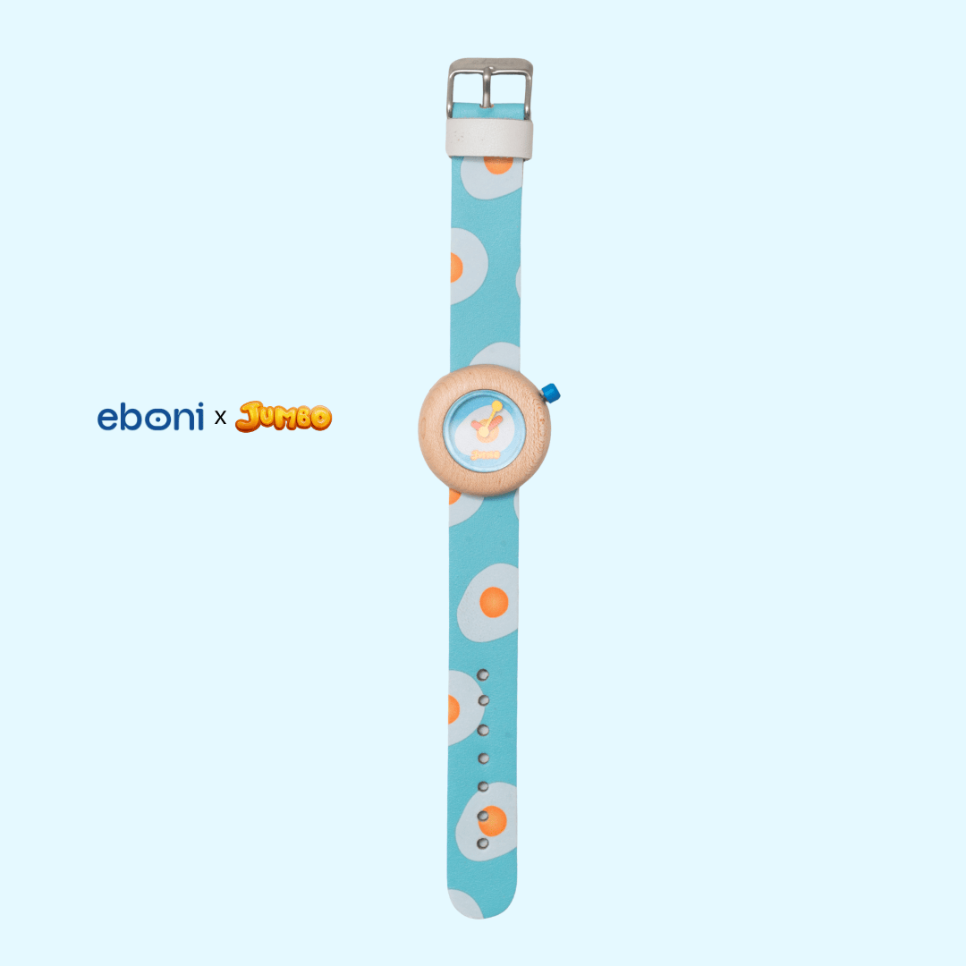 Jam Tangan Kayu Eboni X Jumbo - Telor