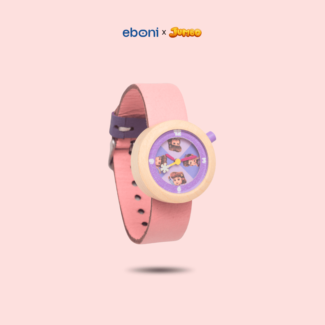 Jam Tangan Kayu Eboni X Jumbo - Meri