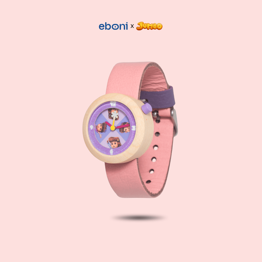 Jam Tangan Kayu Eboni X Jumbo - Meri