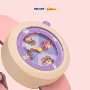 Jam Tangan Kayu Eboni X Jumbo - Meri