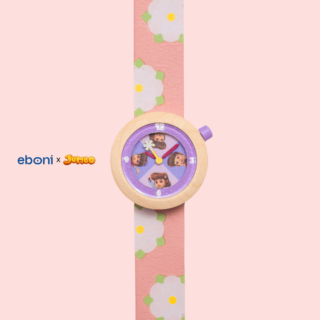 Jam Tangan Kayu Eboni X Jumbo - Meri