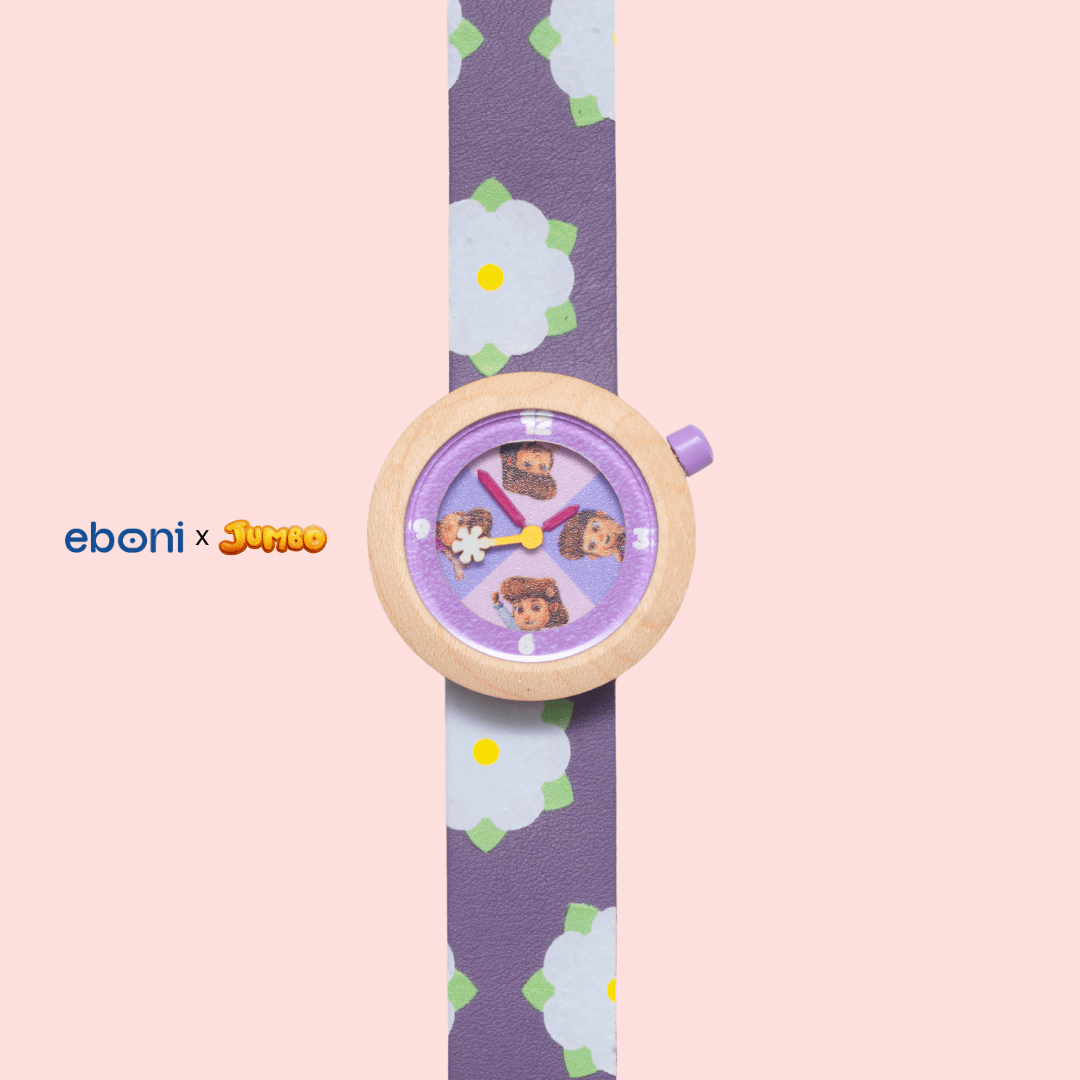 Jam Tangan Kayu Eboni X Jumbo - Meri