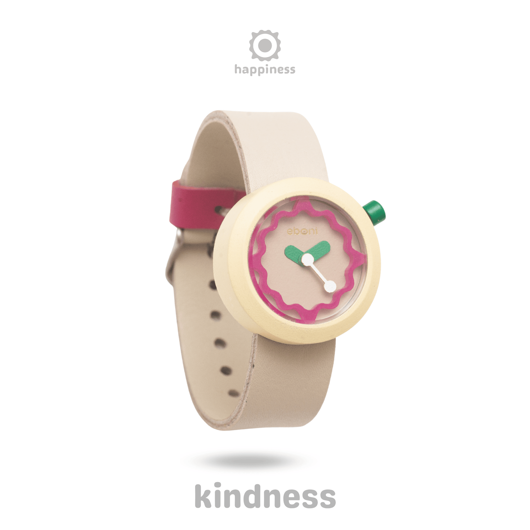 Eboni Jam Tangan Kayu Happiness - Kindness